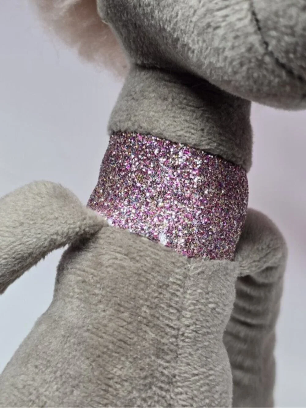Jellycat Swellegant Penelope Poodle Gray & Pink 14” Plush Stuffed Animal